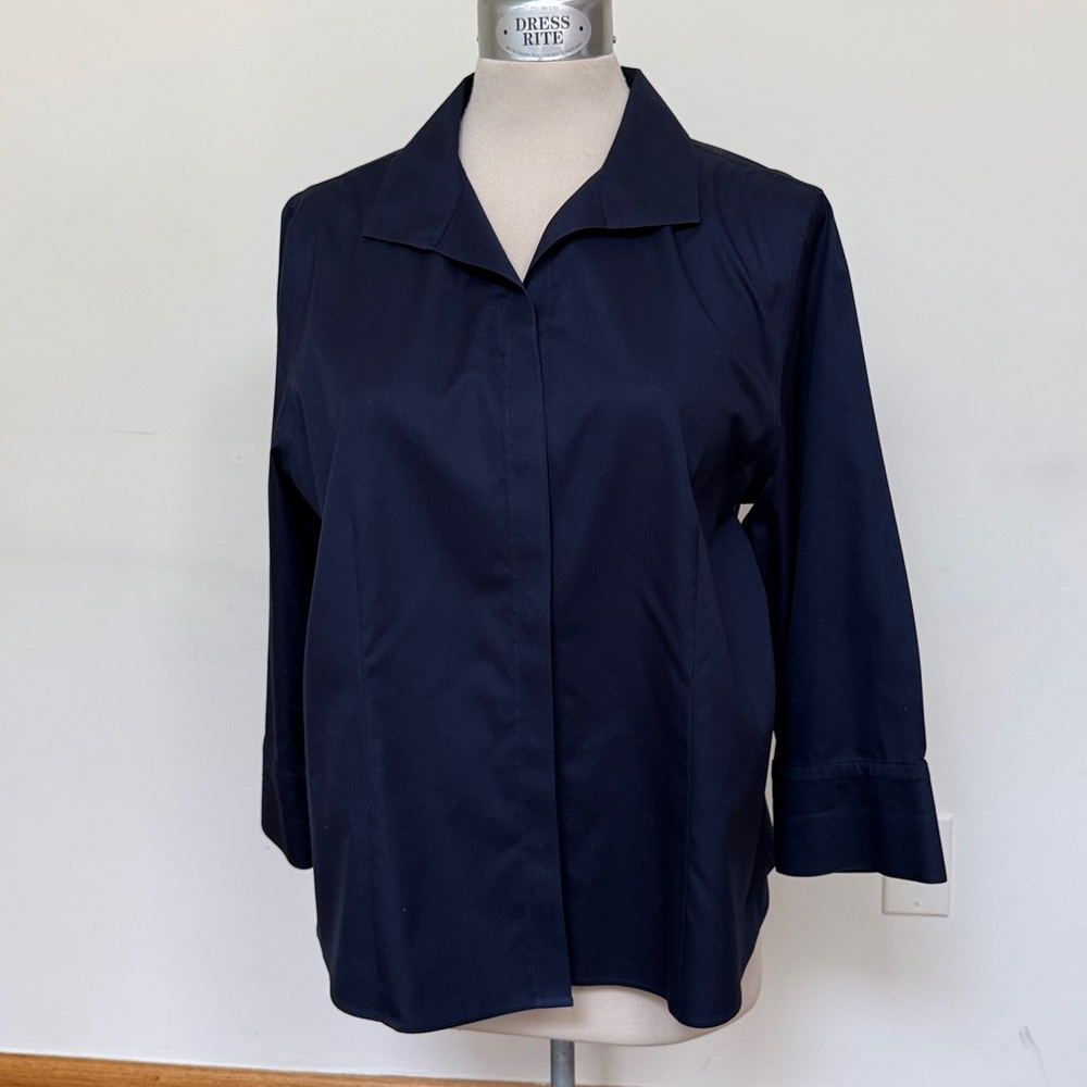 Chico's Deep Blue no-iron top #118